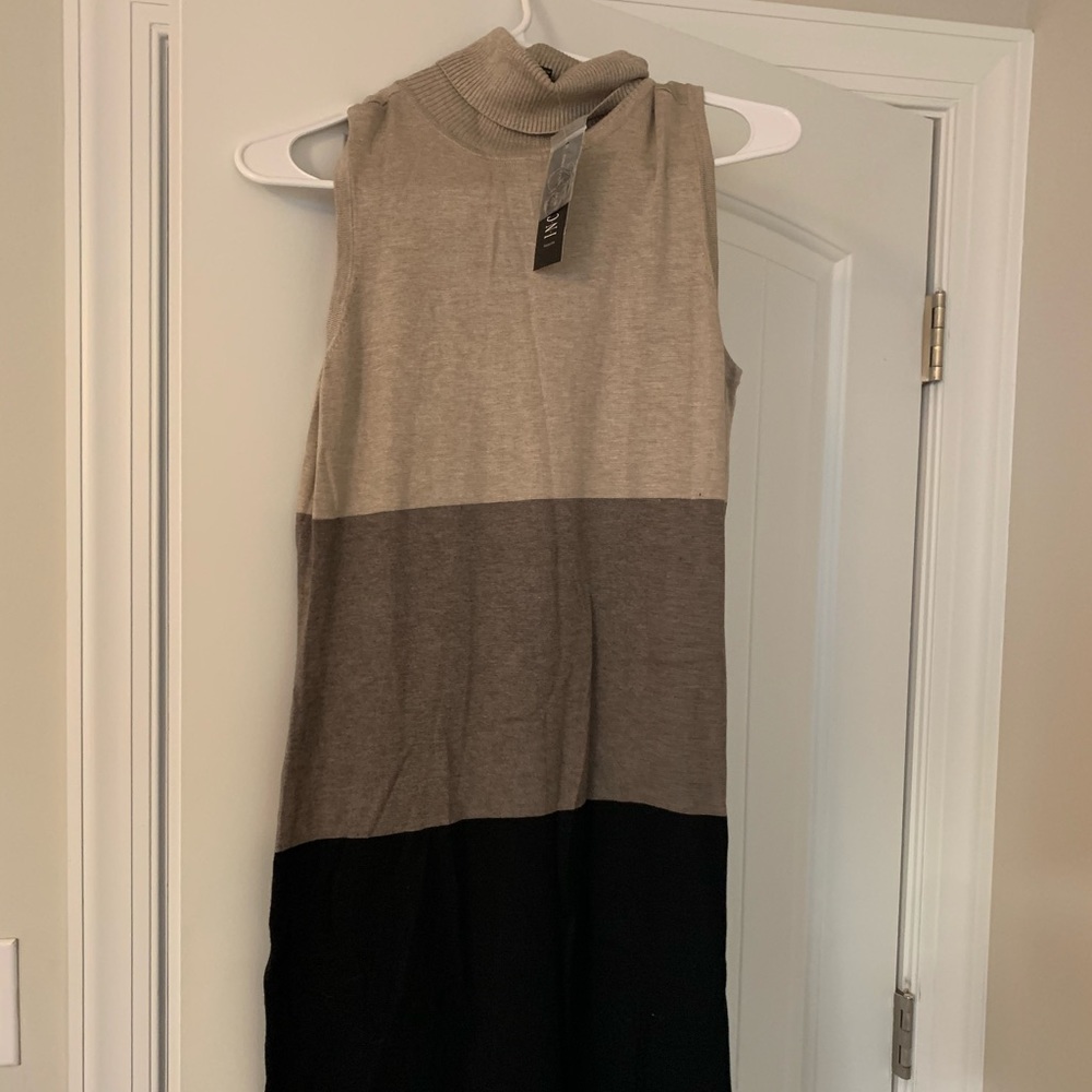 INC colorblocked sweater dress